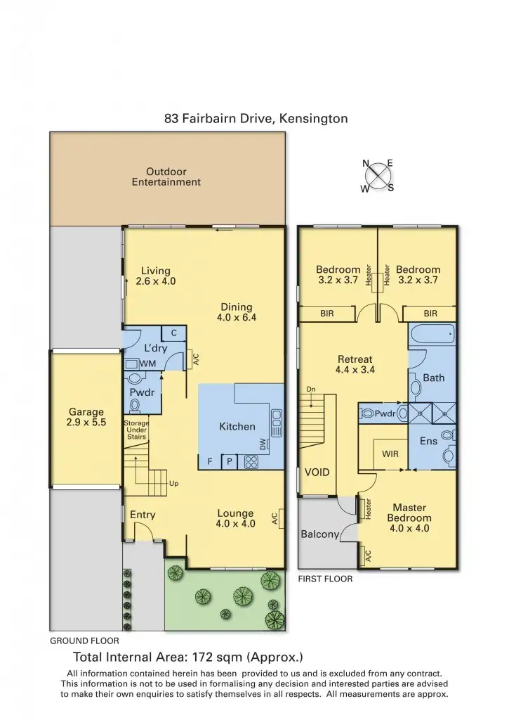 Floorplan of Homely house listing, 83 Fairbairn Drive, Kensington VIC 3031