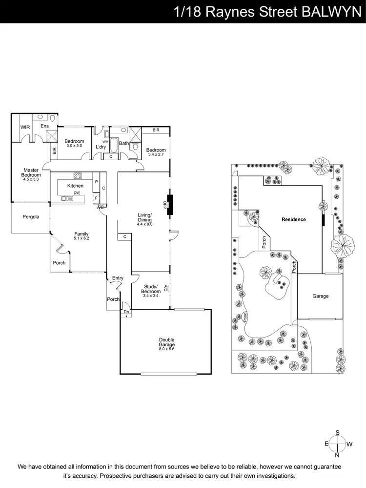 Floorplan of Homely townhouse listing, 1/18 Raynes Street, Balwyn VIC 3103