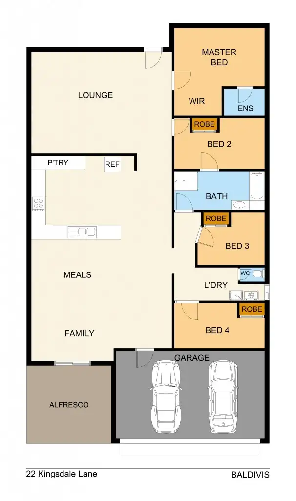 Floorplan of Homely house listing, 7 Kingsdale Lane, Baldivis WA 6171