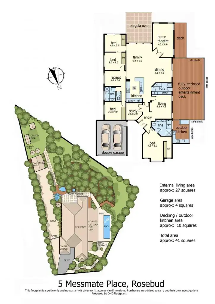 Floorplan of Homely house listing, 5 Messmate Place, Rosebud VIC 3939