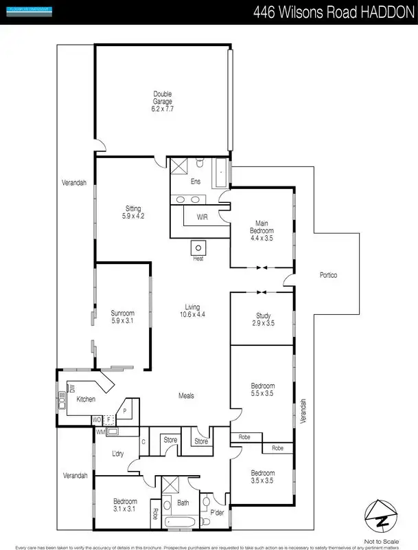 Floorplan of Homely house listing, 446 Wilsons Road, Haddon VIC 3351