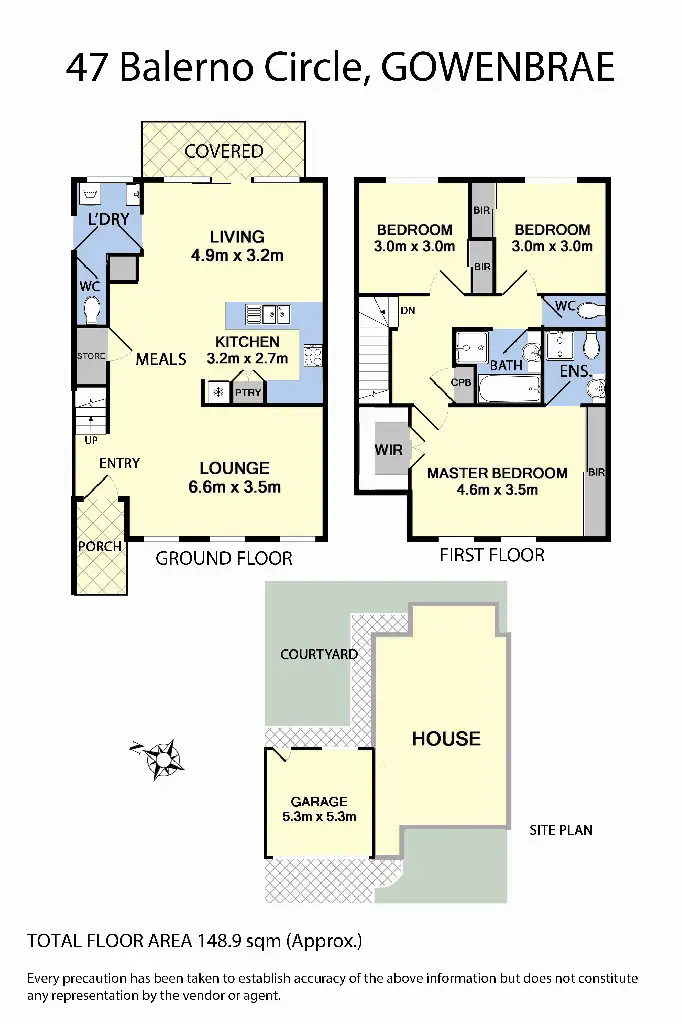 Floorplan of Homely townhouse listing, 47 Balerno Circle, Gowanbrae VIC 3043