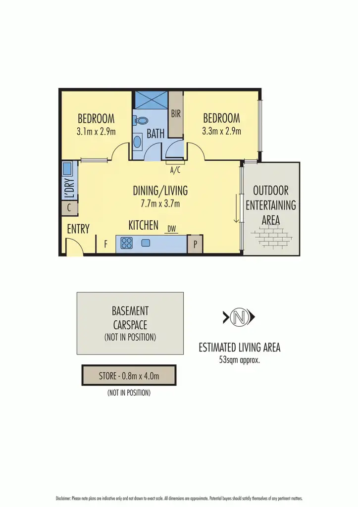 Floorplan of Homely apartment listing, G03/42-44 Harrison Street., Brunswick East VIC 3057