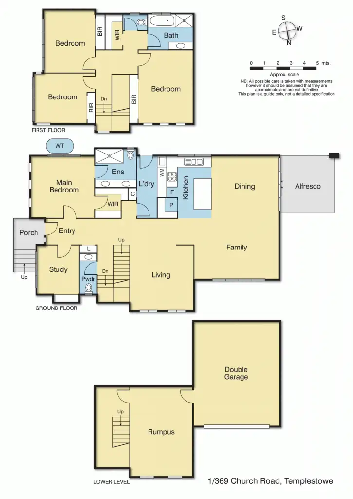 Floorplan of Homely townhouse listing, 1/369 Church Road, Templestowe VIC 3106