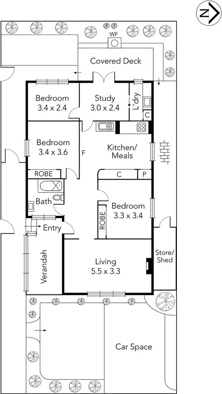 Floorplan of Homely house listing, 237 Victoria Road, Northcote VIC 3070