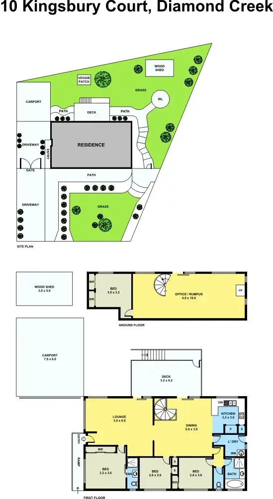 Floorplan of Homely house listing, 10 Kingsbury Court, Diamond Creek VIC 3089