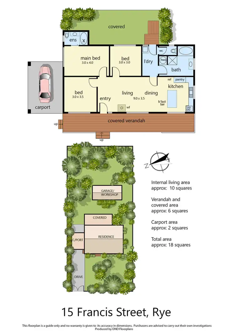 Floorplan of Homely house listing, 15 Francis Street, Rye VIC 3941