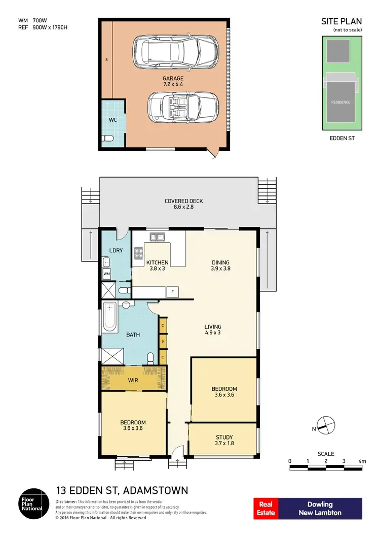 Floorplan of Homely house listing, 13 Edden Street, Adamstown NSW 2289