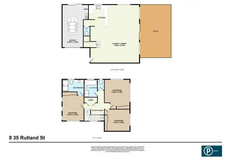 Floorplan of Homely townhouse listing, 8/35 Rutland Street, Coorparoo QLD 4151
