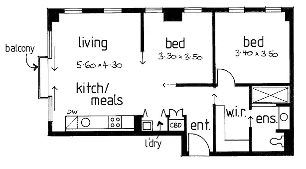 Floorplan of Homely house listing, 110/320 St Kilda Road, Melbourne VIC 3004