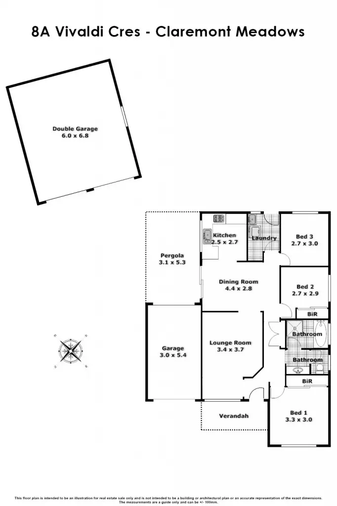 Floorplan of Homely house listing, 8a Vivaldi Cres, Claremont Meadows NSW 2747