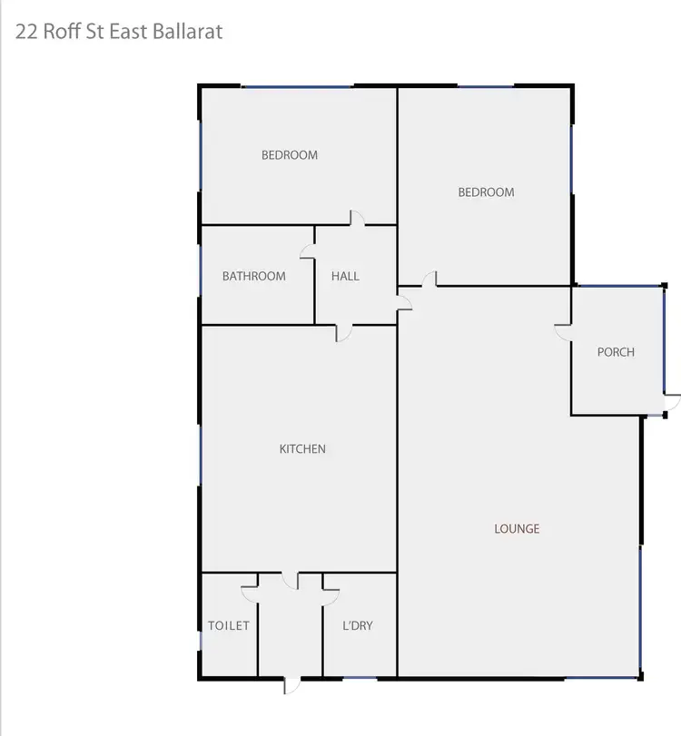Floorplan of Homely house listing, 22 Roff Street, Ballarat East VIC 3350
