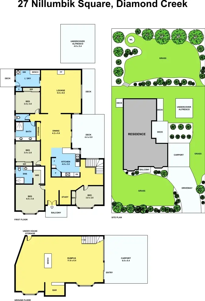 Floorplan of Homely house listing, 27 Nillumbik Square, Diamond Creek VIC 3089