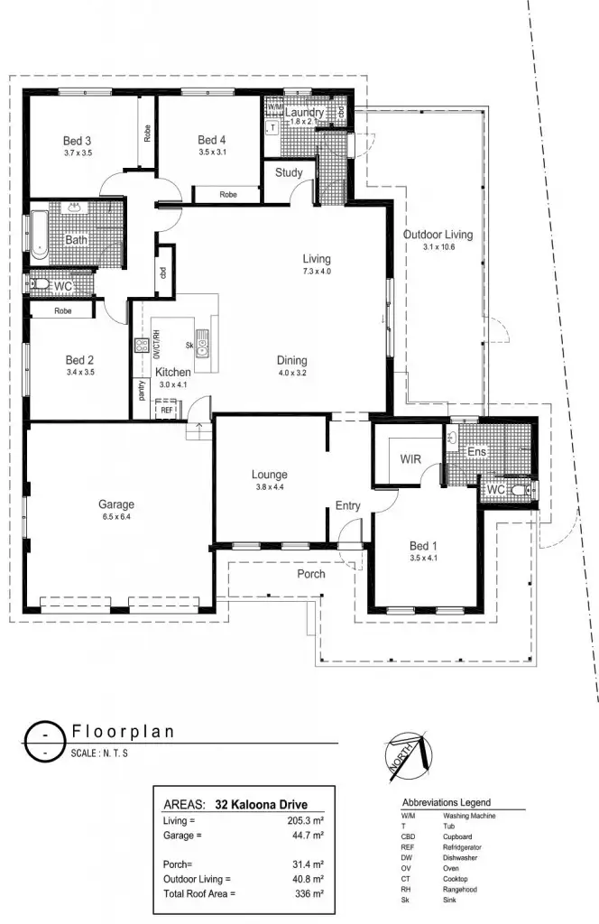 Floorplan of Homely house listing, 32 Kaloona Drive, Bourkelands NSW 2650