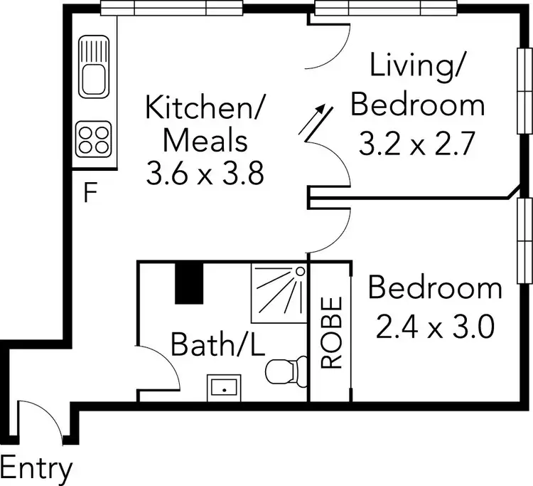Floorplan of Homely apartment listing, 202/439-441 Lonsdale Street, Melbourne VIC 3000