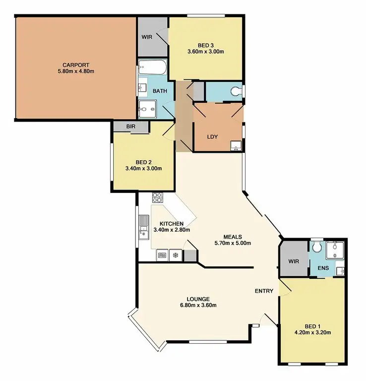 Floorplan of Homely house listing, 26 Fir Street, Whittlesea VIC 3757