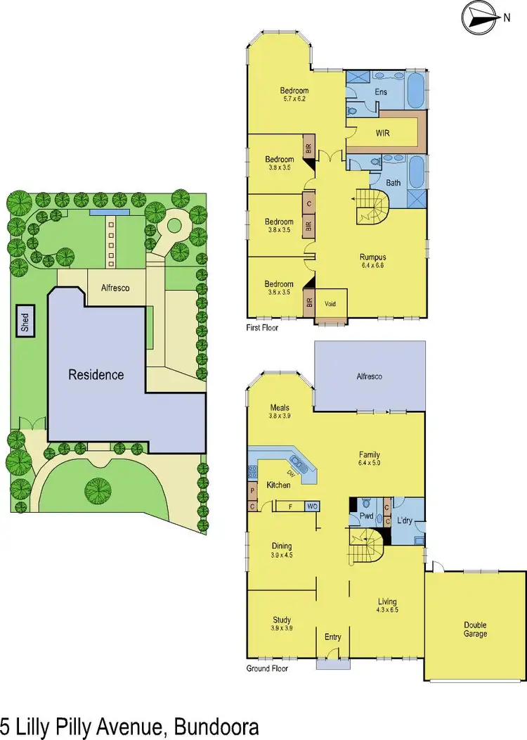 Floorplan of Homely house listing, 5 Lilly Pilly Avenue, Bundoora VIC 3083