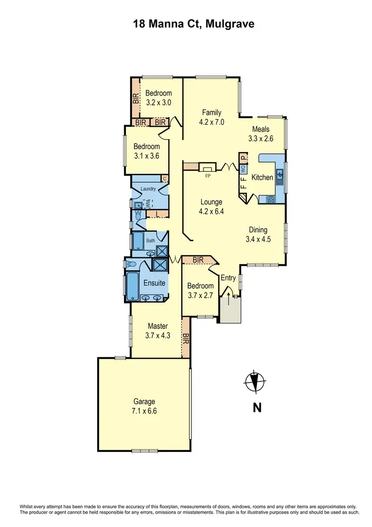 Floorplan of Homely house listing, 18 Manna Court, Mulgrave VIC 3170