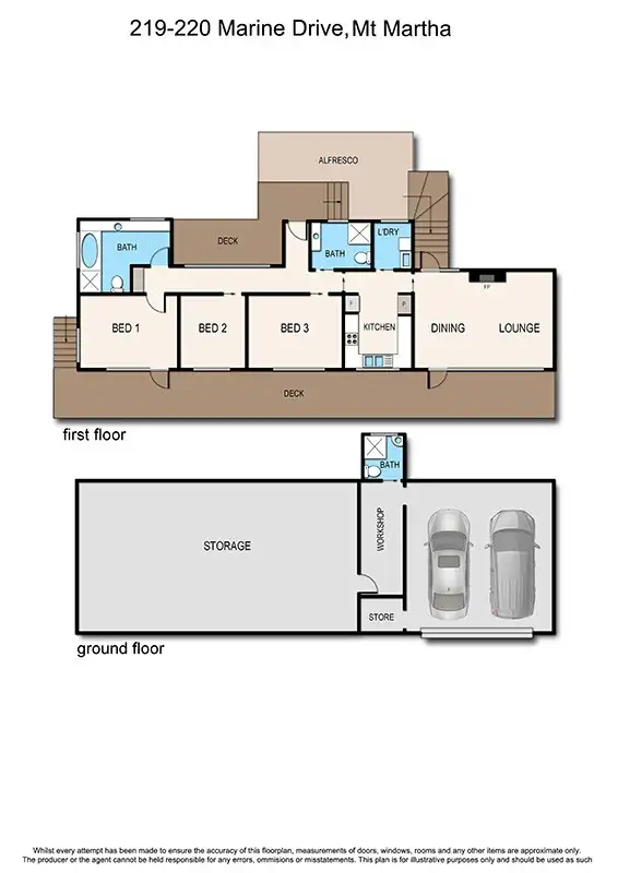 Floorplan of Homely house listing, 219-220 Marine Drive, Mount Martha VIC 3934