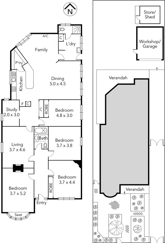 Floorplan of Homely house listing, 17 Jenkins Street, Northcote VIC 3070