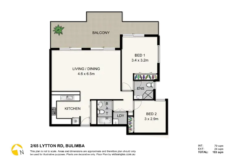 Floorplan of Homely unit listing, 2/65 Lytton Road, Bulimba QLD 4171