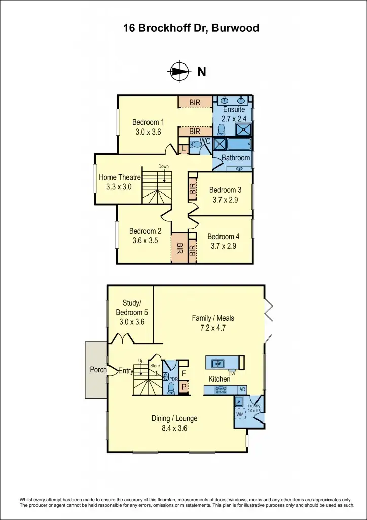 Floorplan of Homely house listing, 16 Brockhoff Drive, Burwood VIC 3125