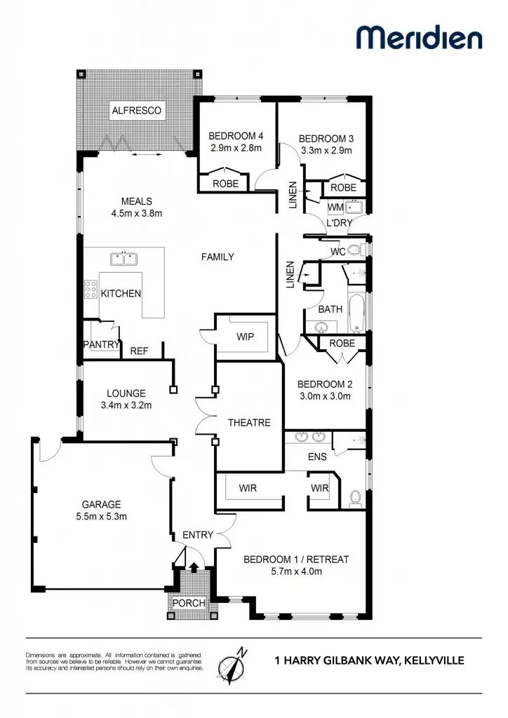 Floorplan of Homely house listing, 1 Harry Gilbank Way, Kellyville NSW 2155