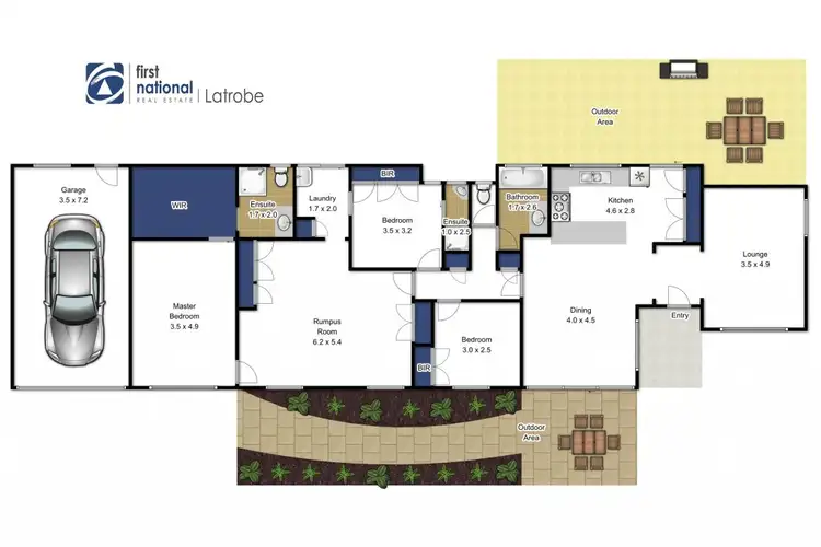 Floorplan of Homely house listing, 7 Morgan Drive, Traralgon VIC 3844