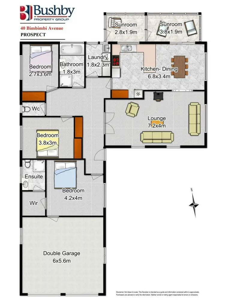 Floorplan of Homely house listing, 40 Bimbimbi Avenue, Prospect Vale TAS 7250