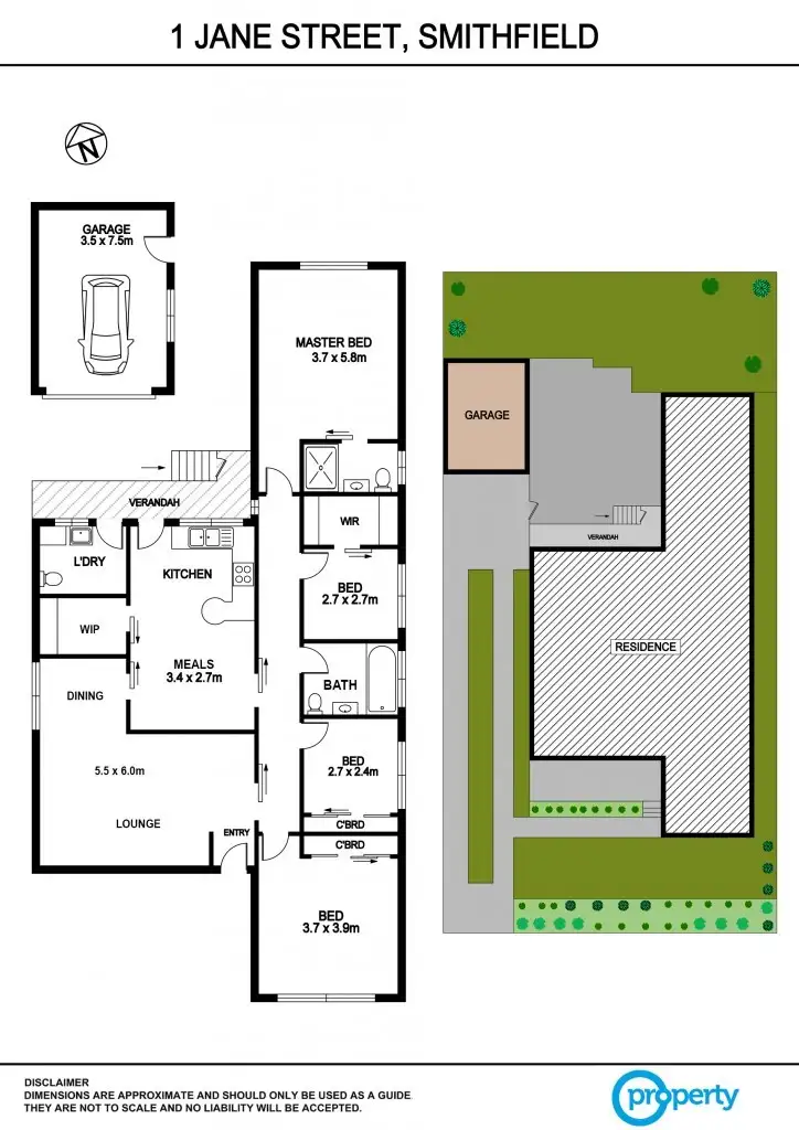 Floorplan of Homely house listing, 1 Jane Street, Smithfield NSW 2164