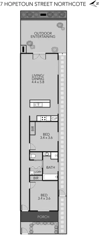 Floorplan of Homely house listing, 7 Hopetoun Street, Northcote VIC 3070