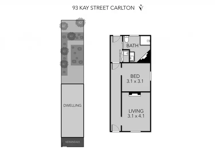 Floorplan of Homely house listing, 93 Kay Street, Carlton VIC 3053