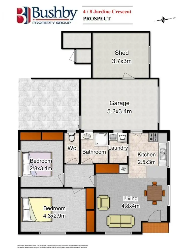 Floorplan of Homely unit listing, 4/8 Jardine Crescent, Prospect Vale TAS 7250