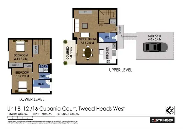 Floorplan of Homely unit listing, 8/12-16 Cupania Court, Tweed Heads West NSW 2485