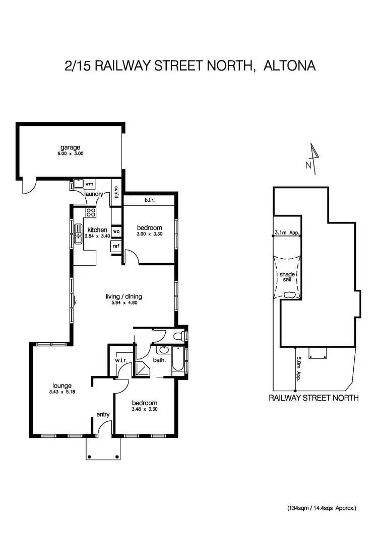 Floorplan of Homely unit listing, 2/15-17 Railway Street, Altona VIC 3018