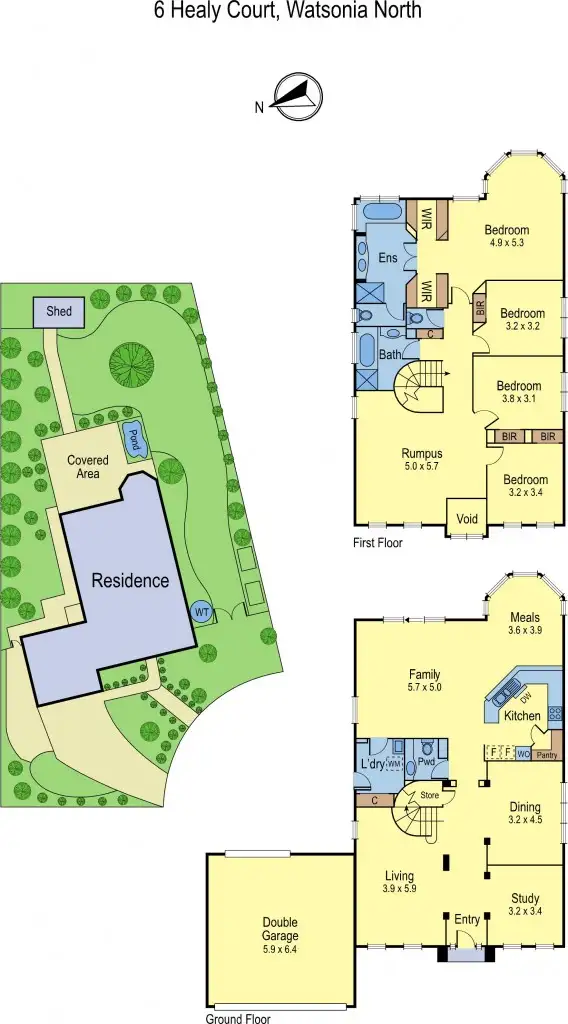 Floorplan of Homely house listing, 6 Healy Court, Watsonia North VIC 3087