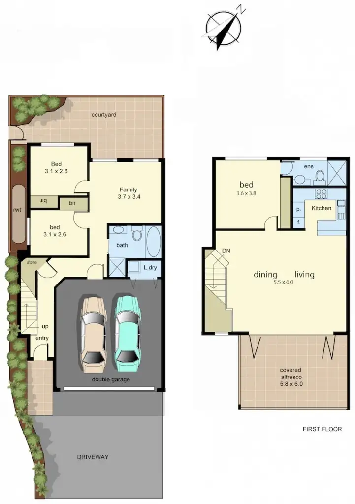 Floorplan of Homely townhouse listing, 5/24-26 Wuru Drive, Burrill Lake NSW 2539