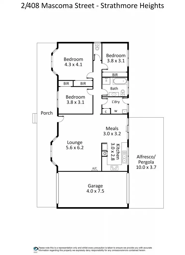 Floorplan of Homely house listing, 2/408 Mascoma Street, Strathmore Heights VIC 3041