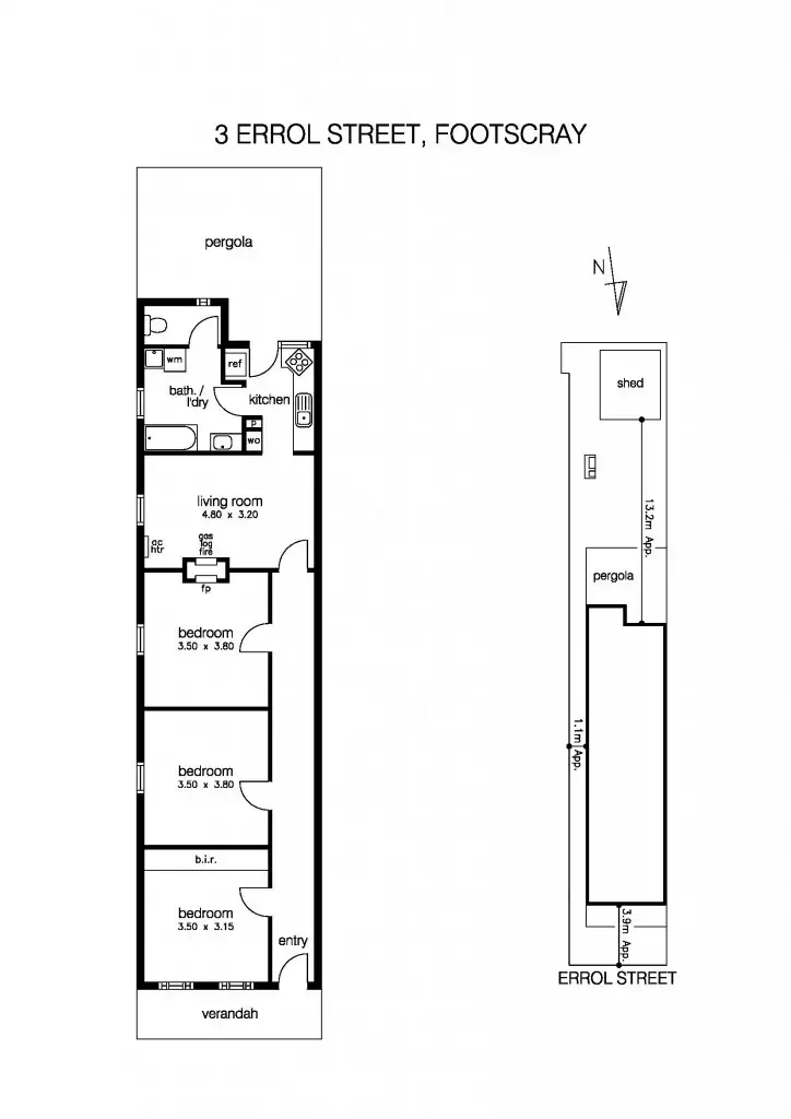 Floorplan of Homely house listing, 3 Errol Street, Footscray VIC 3011