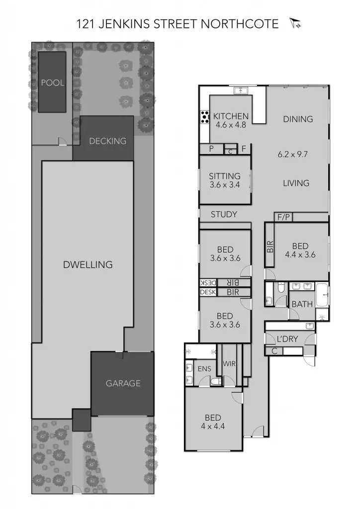Floorplan of Homely house listing, 121 Jenkins Street, Northcote VIC 3070