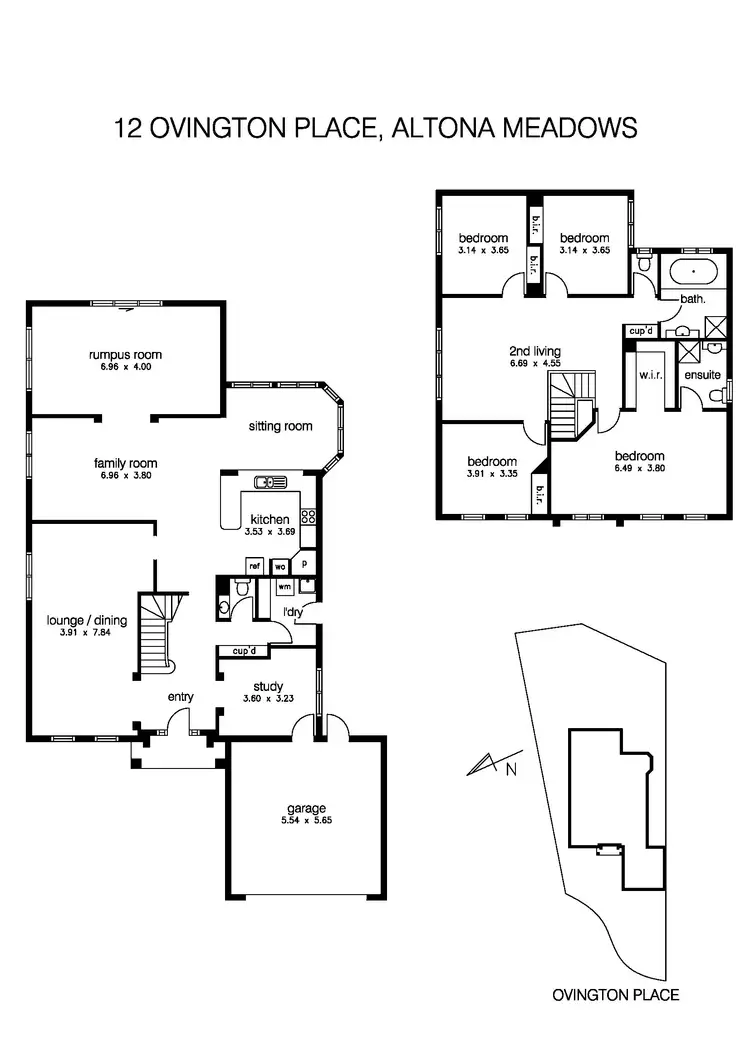 Floorplan of Homely house listing, 12 Ovington Place, Altona Meadows VIC 3028