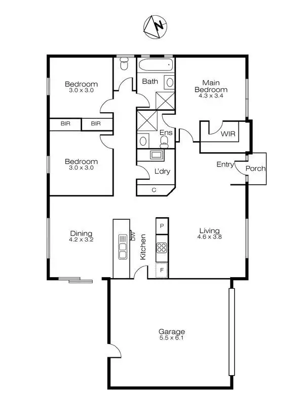 Floorplan of Homely house listing, 1/41a Durham Street, Ballarat VIC 3350