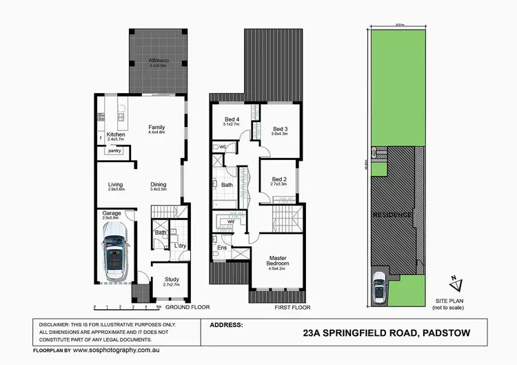 Floorplan of Homely semi-detached listing, 23A Springfield Road, Padstow NSW 2211