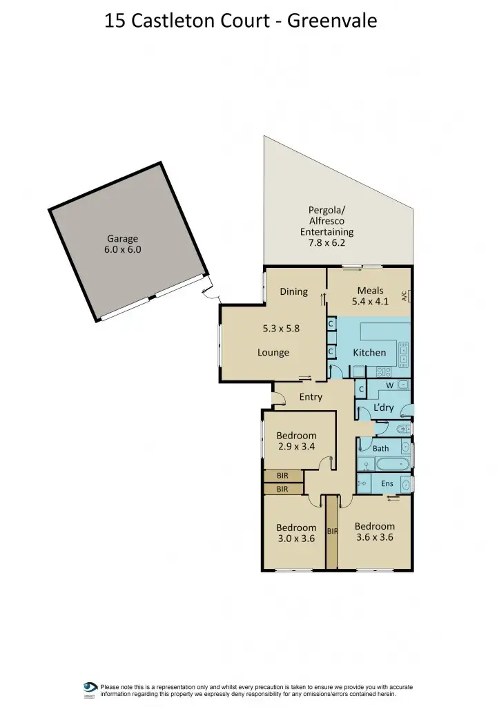 Floorplan of Homely house listing, 15 Castleton Court, Gladstone Park VIC 3043