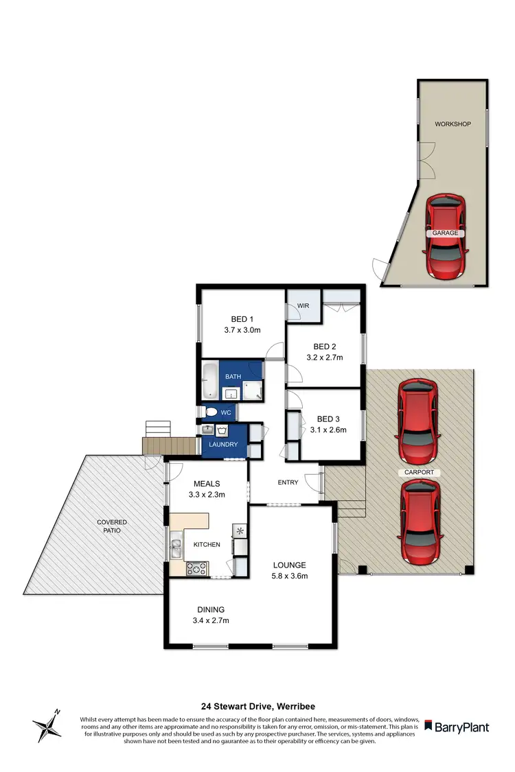 Floorplan of Homely house listing, 24 Stewart Drive, Werribee VIC 3030