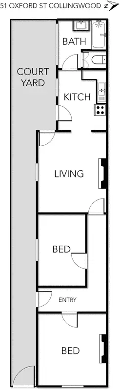 Floorplan of Homely house listing, 51 Oxford Street, Collingwood VIC 3066