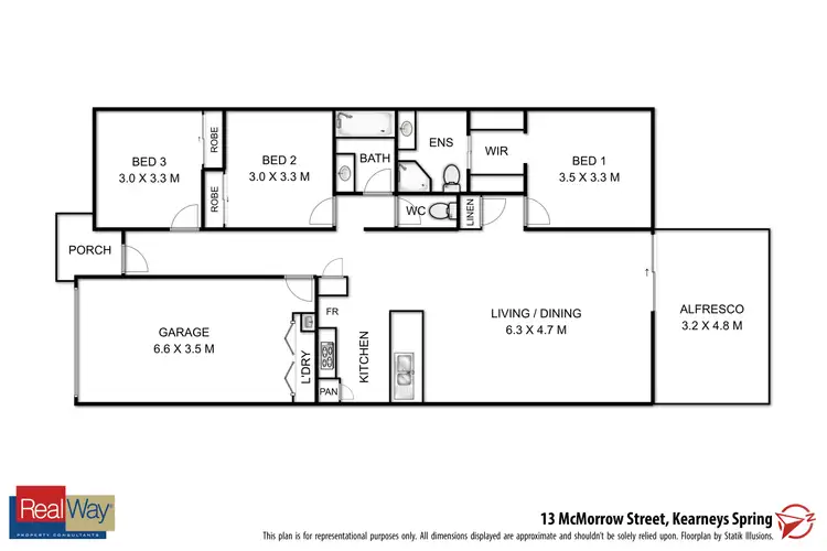 Floorplan of Homely unit listing, 2/13 McMorrow Street, Kearneys Spring QLD 4350