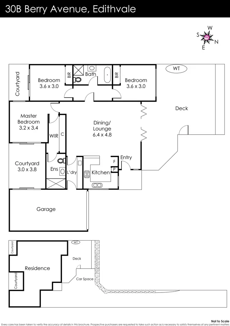 Floorplan of Homely townhouse listing, 30B Berry Avenue, Edithvale VIC 3196