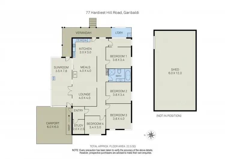 Floorplan of Homely house listing, 77 Hardies Hill Road, Garibaldi VIC 3352