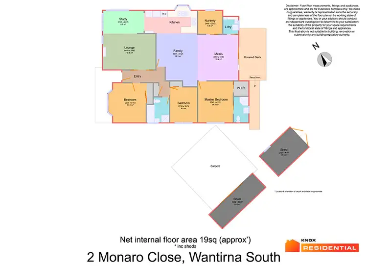Floorplan of Homely house listing, 2 Monaro Close, Wantirna South VIC 3152